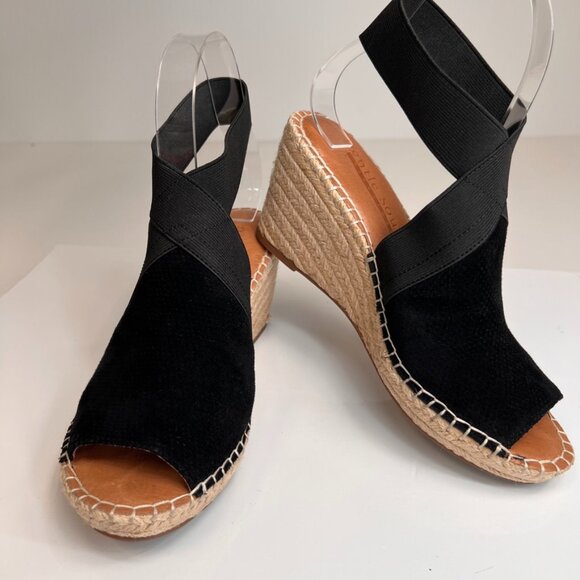 Gentle Souls Sandal Women 7 Colleen Espadrille Wedge Leather Ankle Strap Core Ex - Picture 1 of 13